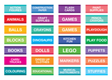 TOY BIN LABELS