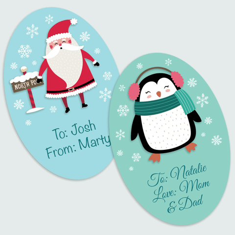 GIFT TAGS-WINTER WONDERLAND (OVAL)