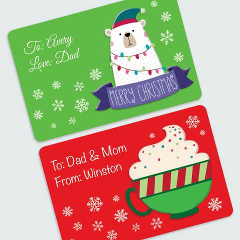 GIFT TAGS-MERRY &  BRIGHT (REC)