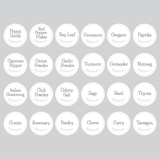 SPICE JAR LABELS