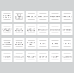 SPICE JAR LABELS